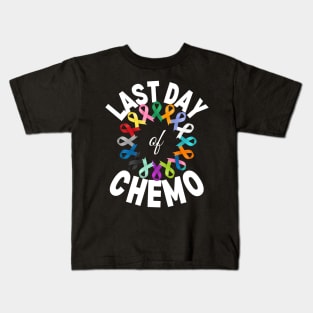 Last Day Of Chemo Radiation Cancer Awareness Survivor Kids T-Shirt